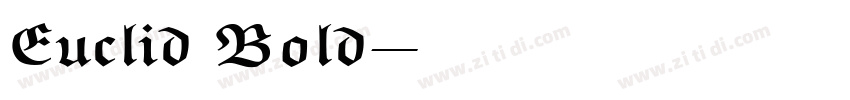 Euclid Bold字体转换